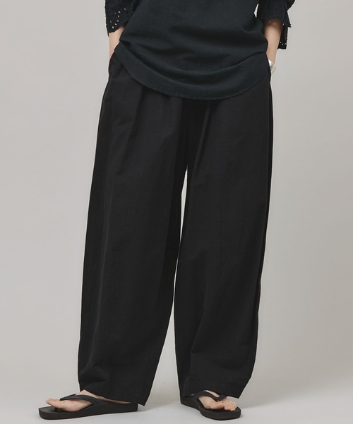 Curensology（カレンソロジー） パンツ /コットンリネンドロストパンツ