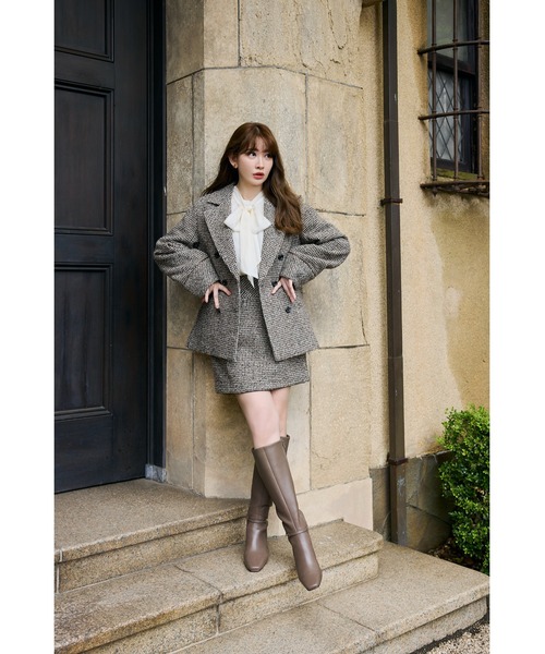 Her lip to スカート Hemingway Check Tweed Skirt : ZOZOTOWN Yahoo