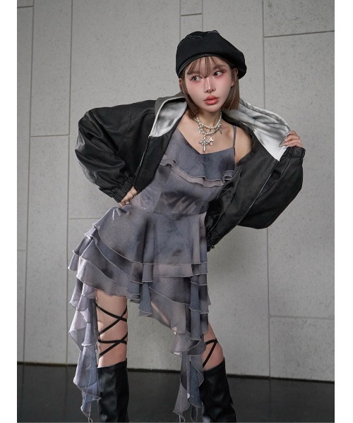 Darich（ダーリッチ） ワンピース イレヘムタイダイフリルミニ
