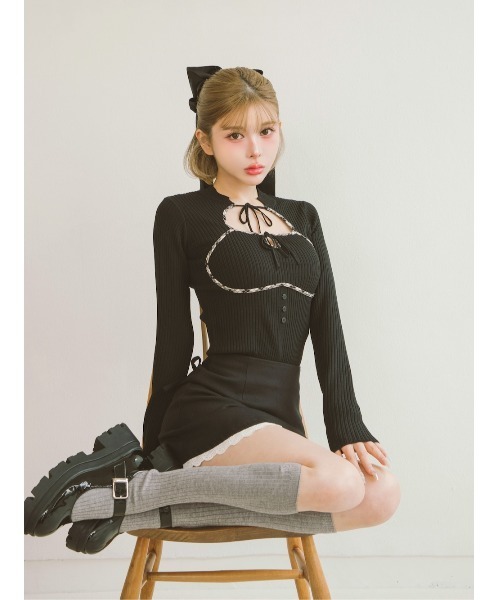 Darich（ダーリッチ） スカート ポケットリボンミニスカート