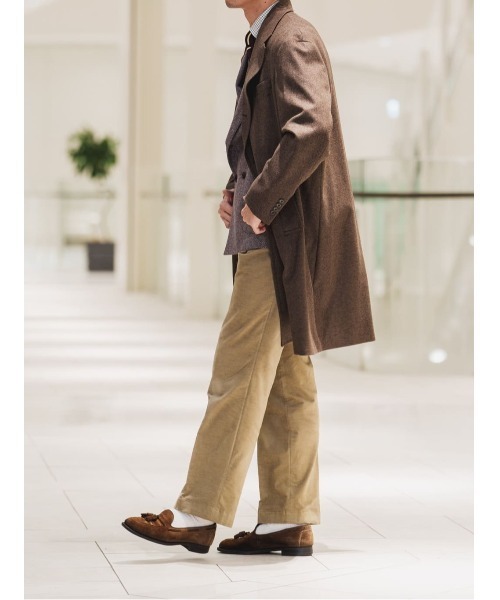 チェスターコート コート GOOVI シングルチェスターコート ウール