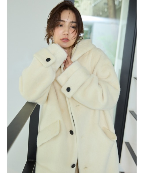 MIESROHE（ミースロエ） コート アウター フェイクファーロングフード
