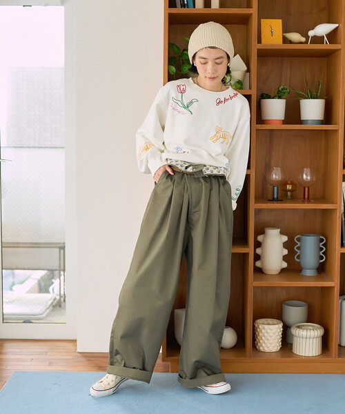 Freada（フリーダ） トレーナー スウェット チェーンステッチ