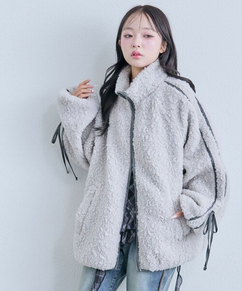OLIVE des OLIVE（オリーブデオリーブ） ブルゾン アウター パイピング