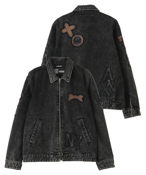 AVIREX（アヴィレックス） デニムジャケット gジャン LEATHER PATCH