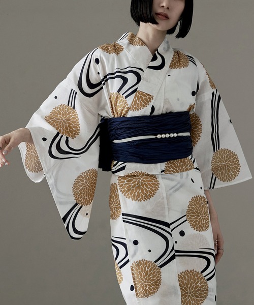 asaka 浴衣 浴衣セット セパレート 着付けのいらない二部式浴衣＋帯 2