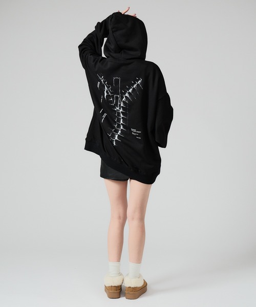 Chick パーカー Zipper Design Pull Over Hoodie / ジッパーデザイン