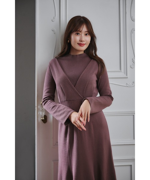 Her lip to ワンピース Cache-Coeur Layered Knit Dress : ZOZOTOWN