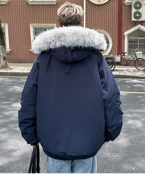 NEW GENTLEMAN ダウンジャケット ダウン フーサヴィーク フードファー