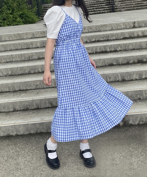 ワンピース フレンチガーリーギンガムワンピース : ZOZOTOWN Yahoo!店