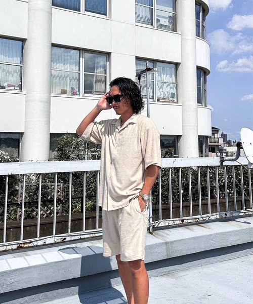 FLEX tシャツ 「FLEX」Open collared pile set up / オープンカラー