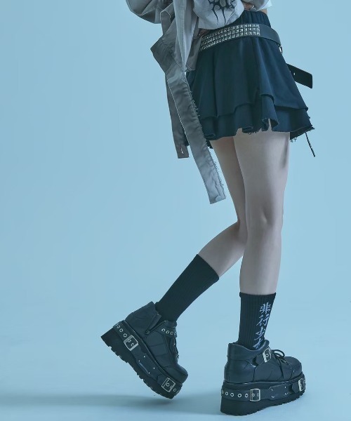 REFLEM（レフレム） スカート 「REFLEM/レフレム」ベルト付きフリル
