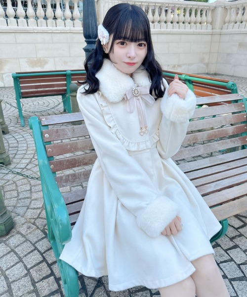 ROJITA（ロジータ） コート アウター ブローチ付ドーリーコート