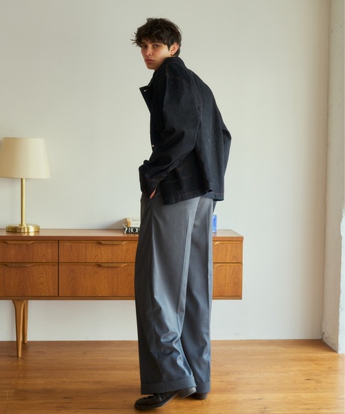 Camphor wood スラックス 2tuck wide baggy slacks / 2タックワイド