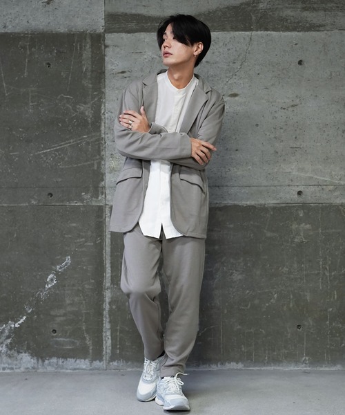 NEVER） Acquiesce セットアップ T/Cダンボールリラックステーラード