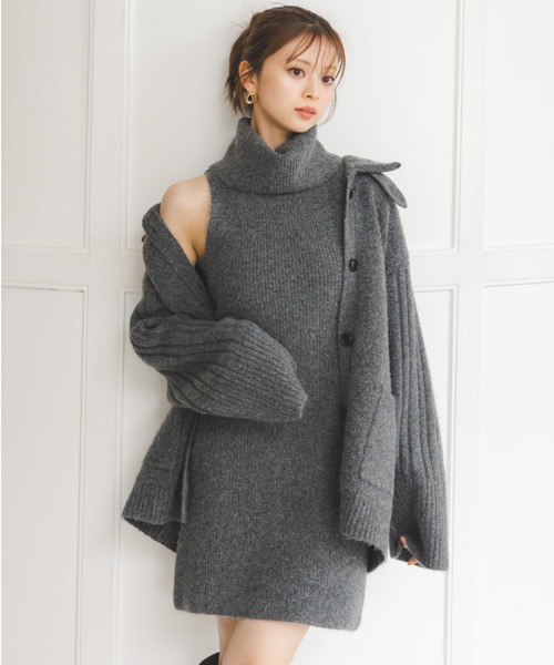 SNIDEL（スナイデル） ワンピース タートルネックミニニットワンピース