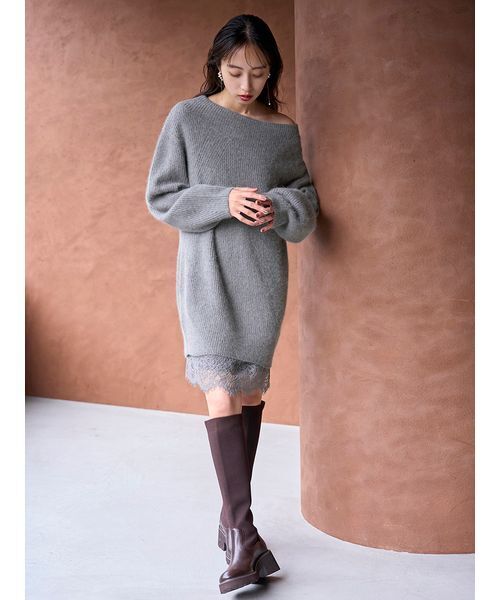 SNIDEL（スナイデル） ワンピース ニットセットキャミミニワンピース