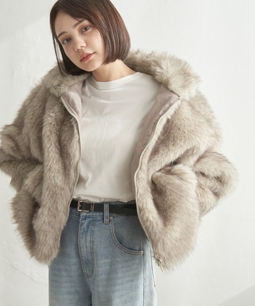 notch. コート アウター フェイクファージャケット レディース