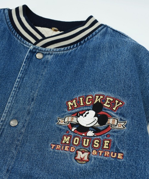 DISNEY VINTAGE スタジャン 「USED」90's Disney ”MICKEY MOUSE” 中綿