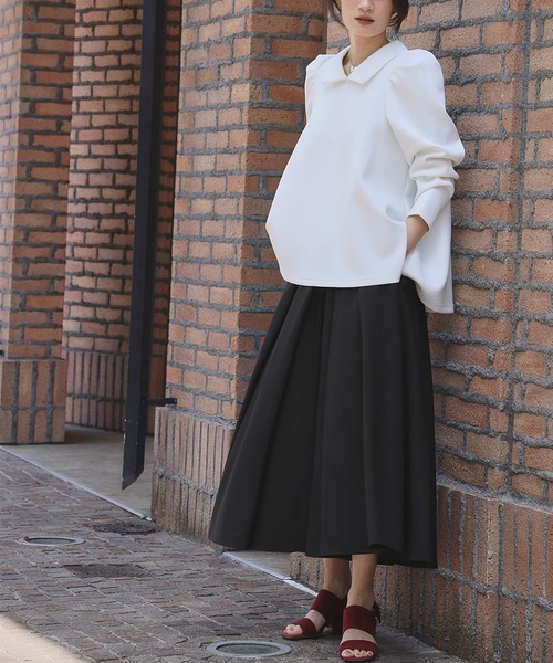 ELFRANK パンツ タック ガウチョパンツ スカーチョ キュロットパンツ