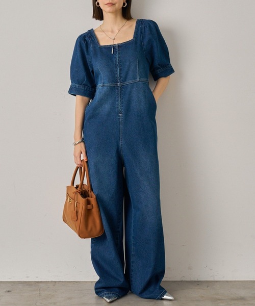 Loungedress（ラウンジドレス） オールインワン デニムパフ