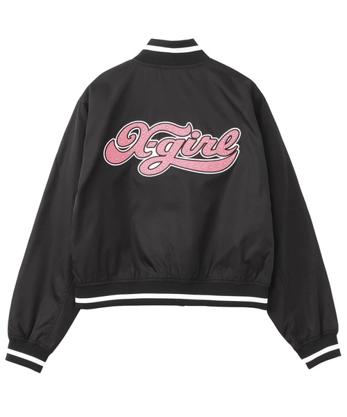 X-girl（エックスガール） スタジャン CHEERFUL LOGO VARSITY JACKET