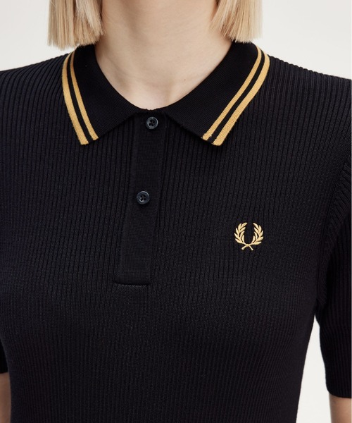 FRED PERRY（フレッドペリー） ワンピース Ribbed Knitted Shirt Dress