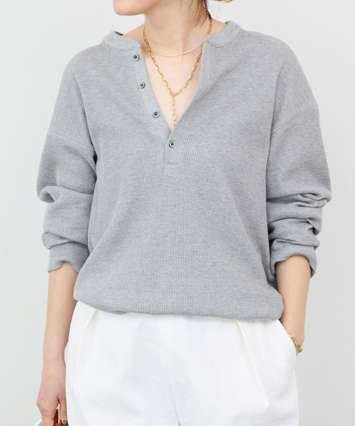 AMERICANA（アメリカーナ） tシャツ WAFFLE LONGSLEEVE Tシャツ