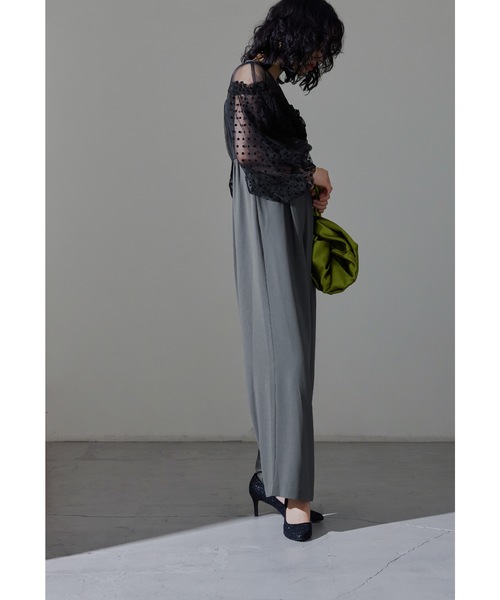 niana（ニアナ） パンツドレス フロッキードットパンツドレス