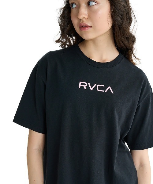 RVCA（ルーカ） tシャツ レディース FLOWER WAVE BOX LOGO LOOSE FIT