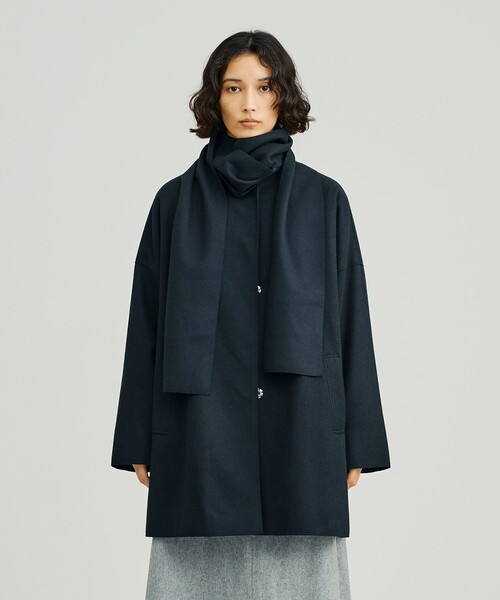 J.PRESS YORK STREET ノーカラーコート コート 「WOMEN」NEEDLE JERSEY