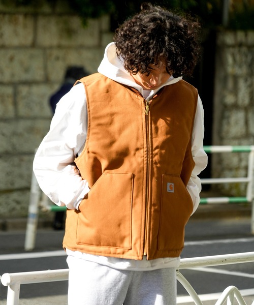 Carhartt（カーハート） ベスト X-LARGE ブラウン メンズ : ZOZOTOWN