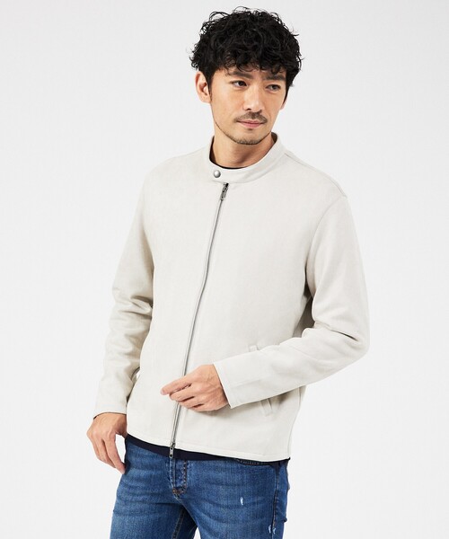 ABAHOUSE GRAY 革ジャン ライダース ネオレザー ポンチ ライダース