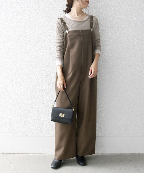 SHIPS any サロペット オーバーオール any:「洗濯機可能」ウールライク