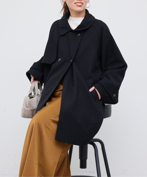 Chez toi（シェトワ） コート アウター BACKケープスタンドネック