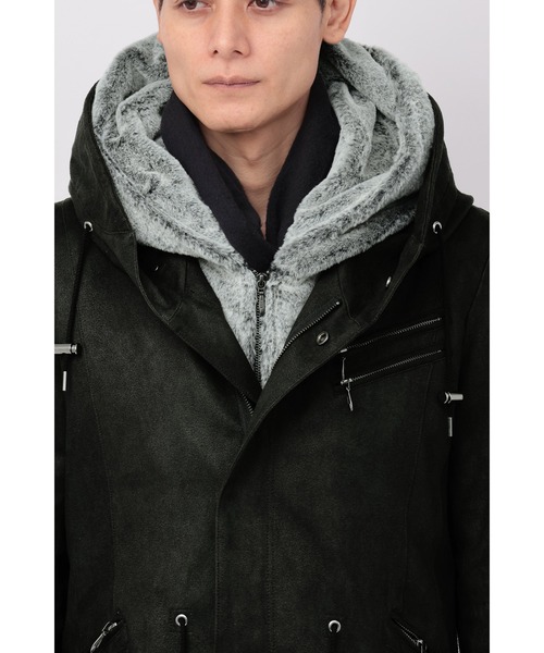 tornado martブラック モッズコート フード付き TORNADO MART