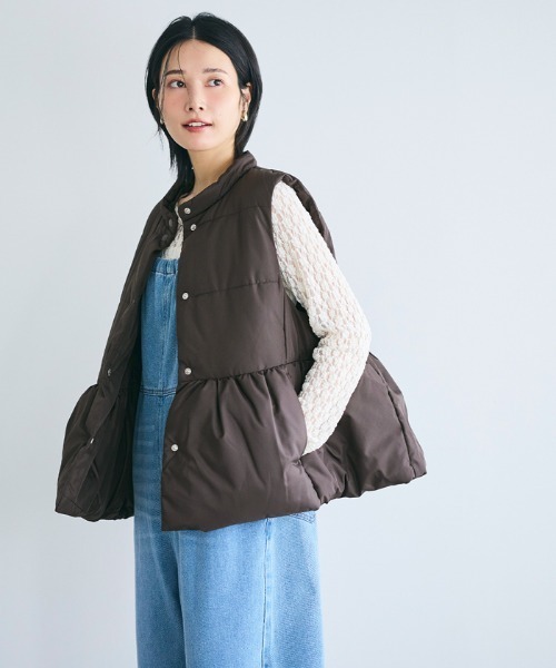 coca（コカ） コート アウター 「WEB限定セール」中綿ペプラムベスト