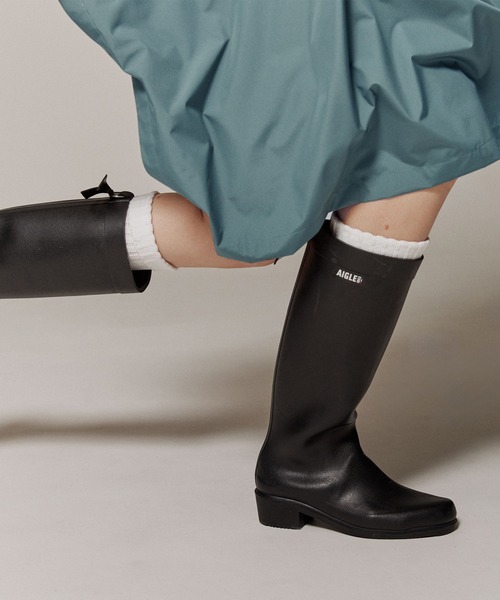 AIGLE（エーグル） 長靴 レインブーツ ミリカ ヒールラバーロング