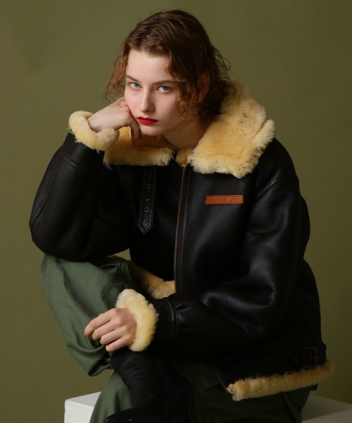 AVIREX（アヴィレックス） ムートンコート ボアコート 「WOMAN」B-3