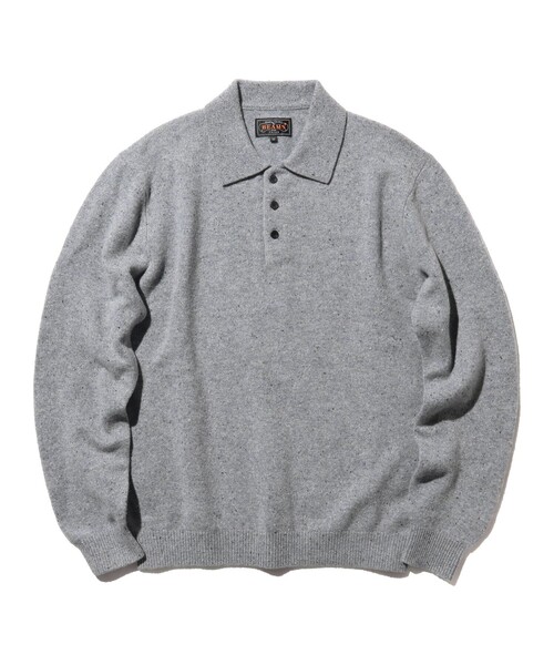 BEAMS+（ビームスプラス） ポロシャツ 9ゲージ ネップ ニット