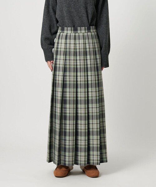 BEAUTY＆YOUTH UNITED ARROWS スカート チェック プリーツロング