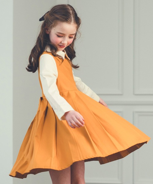 DRESCCO（ドレスコ） ワンピース バイカラーイエロープリーツ