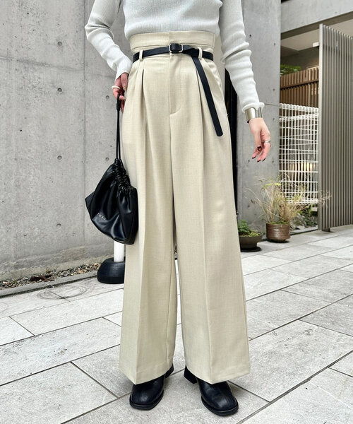 mystic（ミスティック） パンツ ベルト付きスラックスパンツ