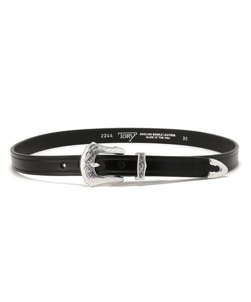 TORY LEATHER（トリーレザー） ベルト 3/4 inch 3-Piece Silver Buckle