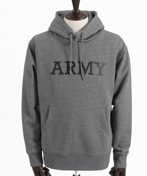 wjk reluxe パーカー mpa3503-leather ARMY logo sweat pull parka