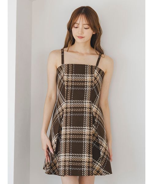 SNIDEL（スナイデル） ワンピース 「WEB限定」ロービングチェックミニ