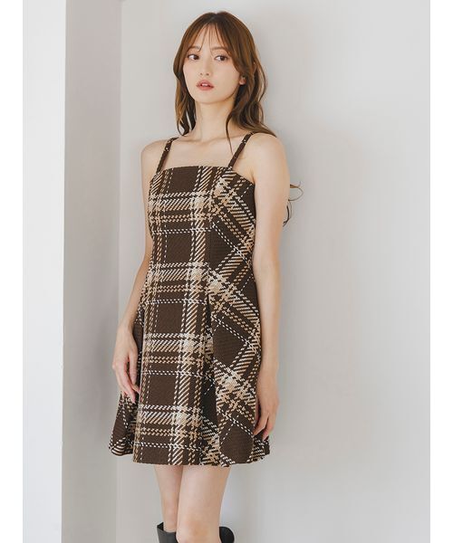 SNIDEL（スナイデル） ワンピース 「WEB限定」ロービングチェックミニ