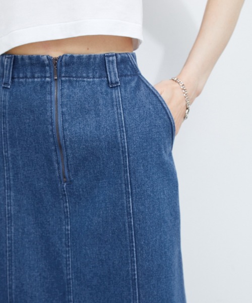 LE CERCLE par rope' デニムスカート 「セットアップ対応」ジップ
