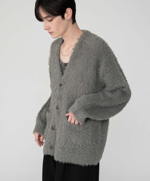 BROWNY カーディガン BROWNY/フェザーニットカーディガン メンズ