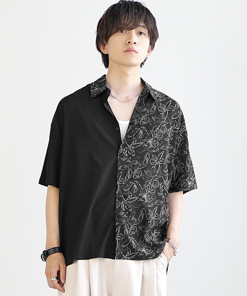 MinoriTY（マイノリティ） シャツ 「MinoriTY」さらさら配色フラワー